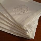 6 openwork napkins cotton mixed race 47 x 47 flower decoration