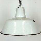 Industrial White Enamel Factory Pendant Lamp from Zaos, 1960s
