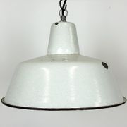 Industrial White Enamel Factory Pendant Lamp from Zaos, 1960s