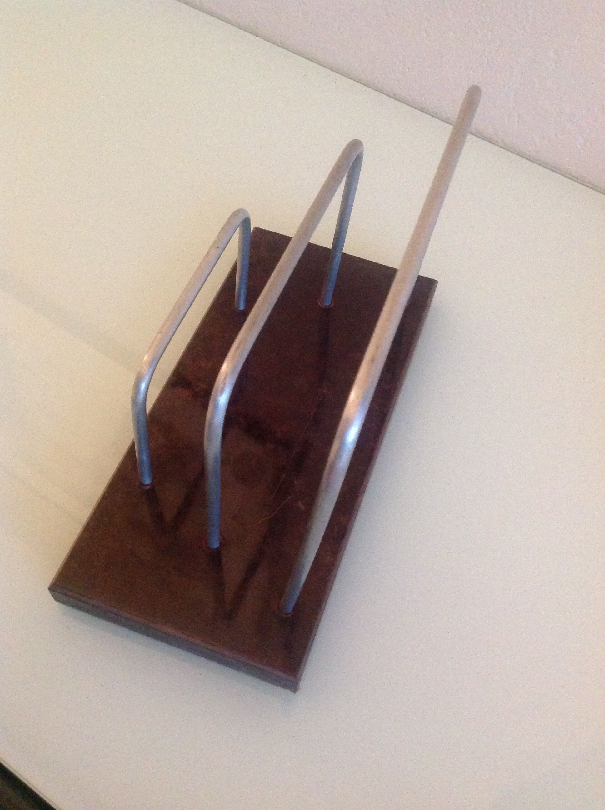 Letter holder in bakelite and chromed metal art deco style / 30s-40s