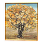 Original Swedish Oil On Canvas – “Chestnut Tree In Bloom” By Nils Olsson – Signed – Vintage & Framed – 83 × 72.5 Cm (32.7" × 28.5")