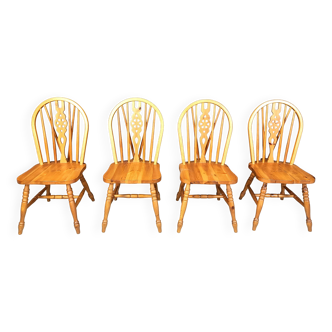 Lot de 4 chaises de salle à manger vintage Ercol, années 1950
