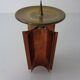 Vintage German Brutalist Candleholder in Copper and Brass, 1960s