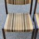 Set of 4 vintage Scandinavian Self chairs in solid wood and wool