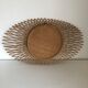 Vintage oval rattan sun mirror 1960 - 52 x 30 cm