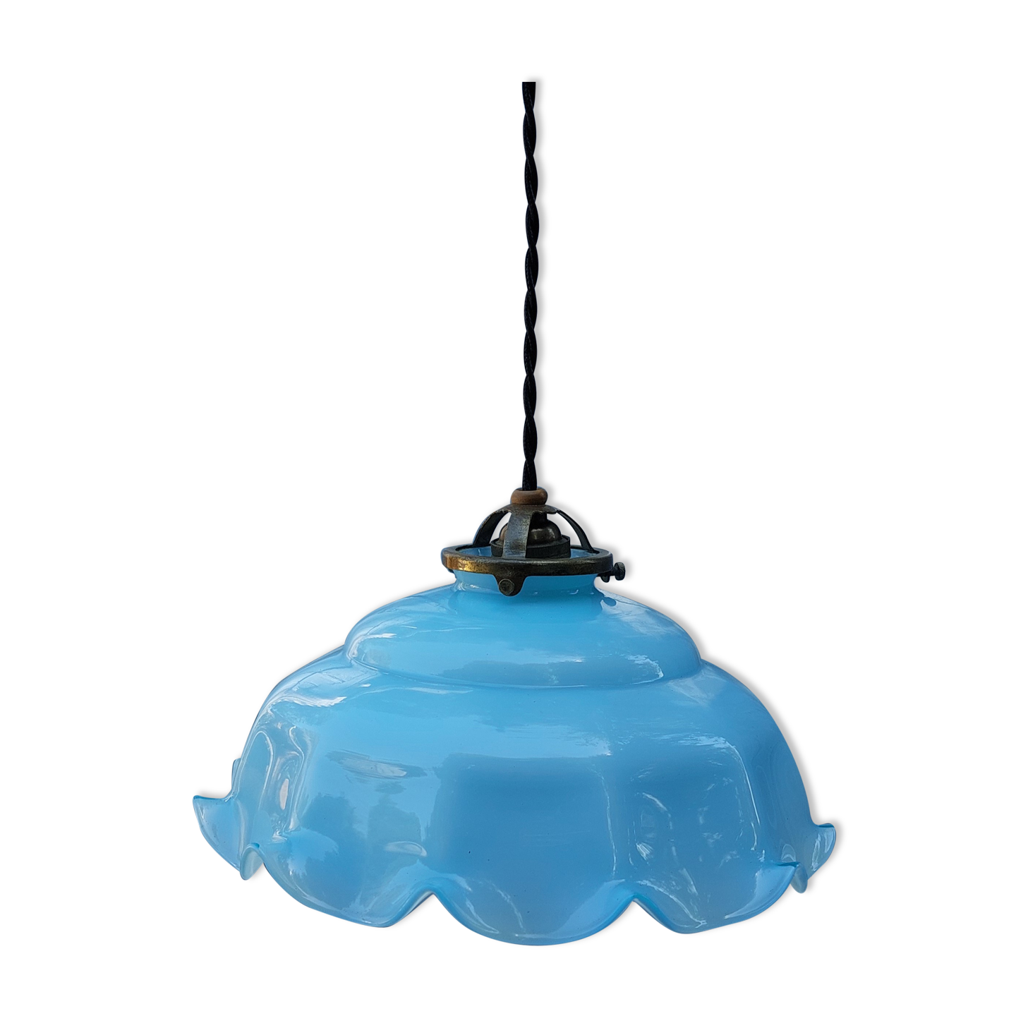 Suspension en opaline blue