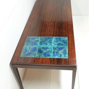 Scandinavian Coffee Table 1960, In Rosewood and Ceramic Tiles