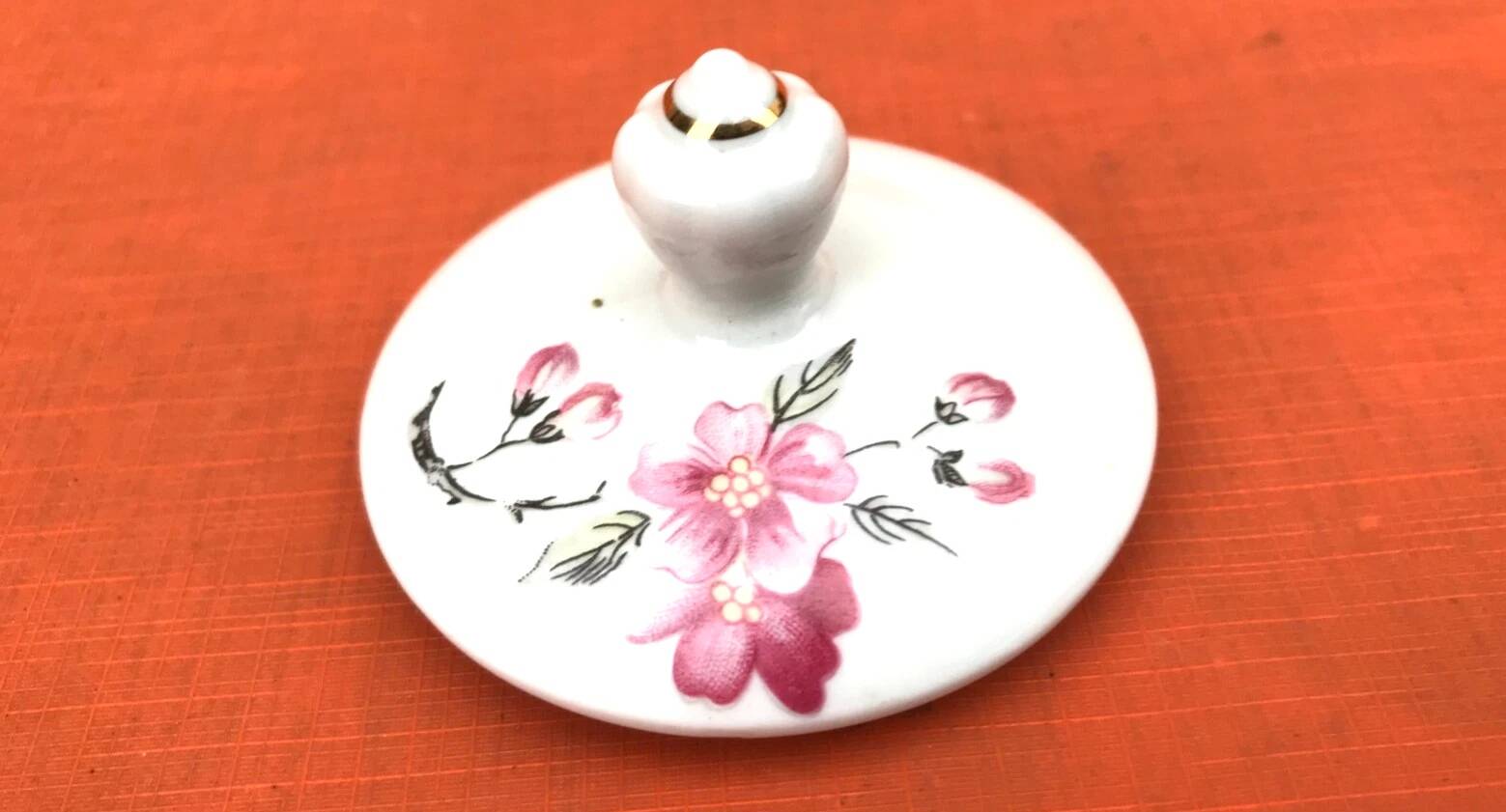 Sugar bowl porcelain Royal CP almond blossom decoration