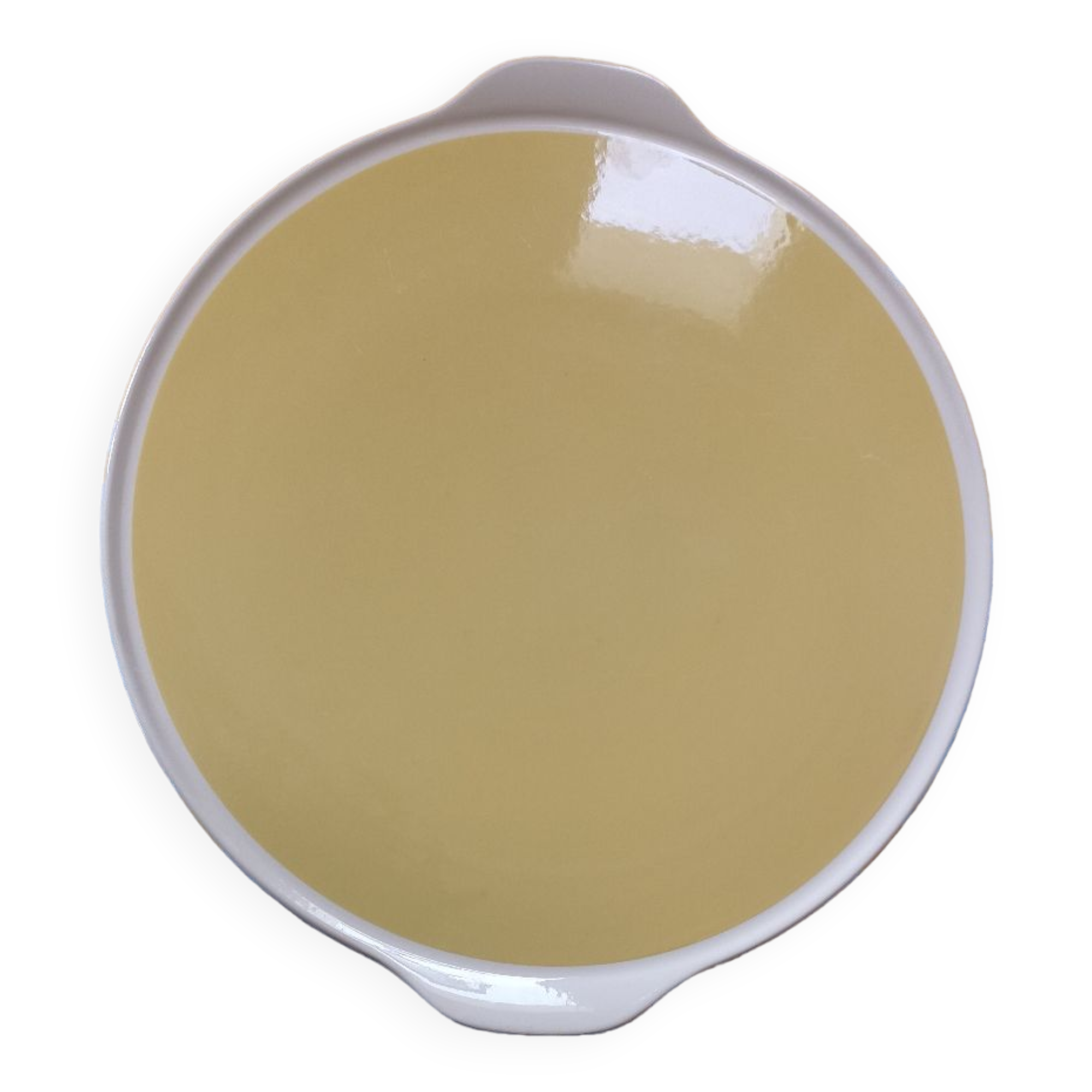 Villeroy and Boch yellow and white cake dish