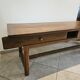 Farm table, solid oak console, late 18th to early 19th century.