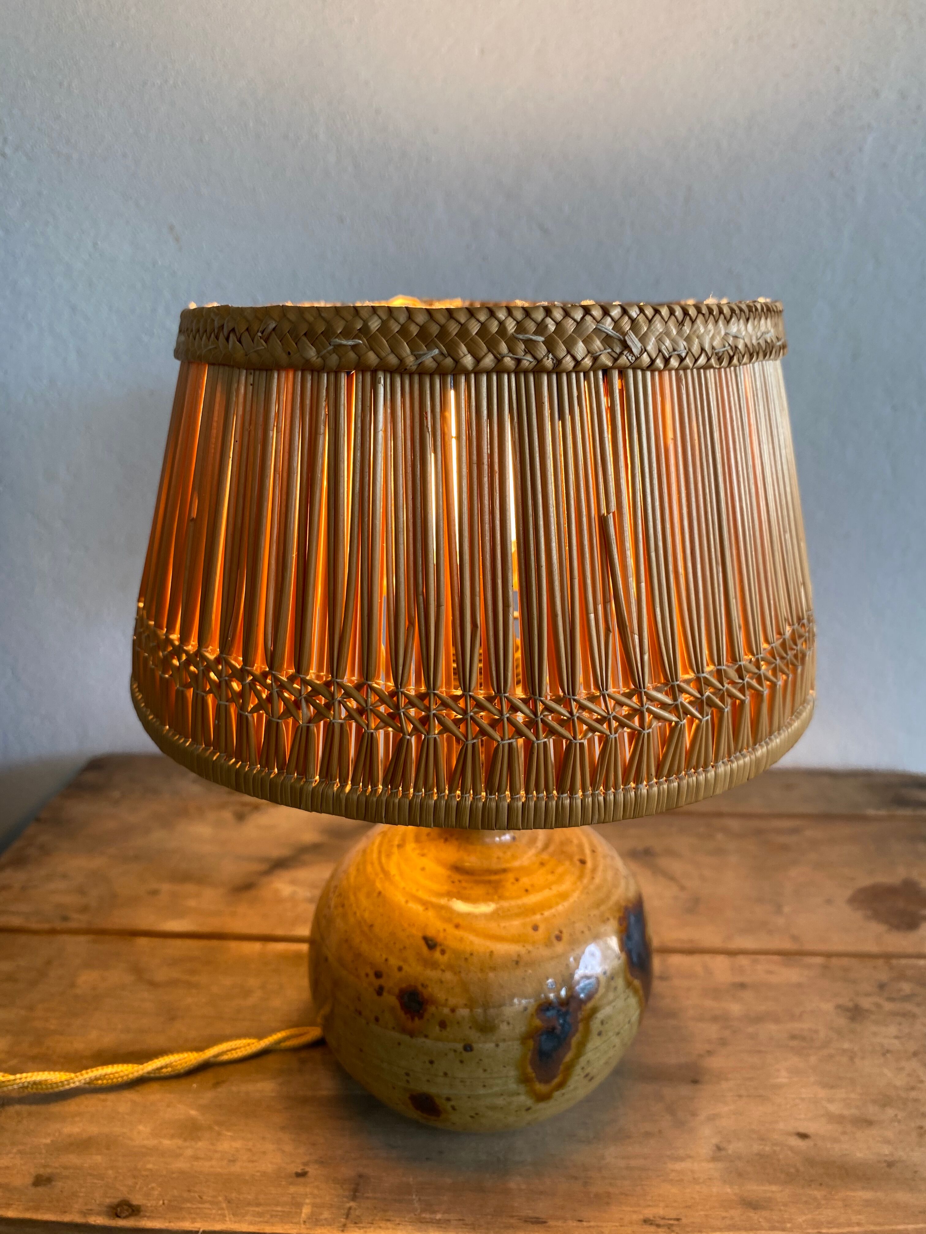 Pyrite stoneware lamp