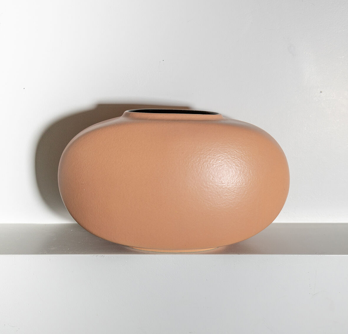 Oval ceramic vase