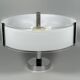 1970s 1980s Ceiling Lamp by Honsel Leuchten Germany in Glass & Chrome