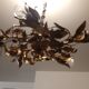 Vintage chandelier in gilded metal