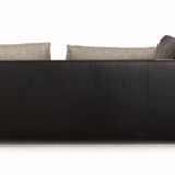 Leather and fabric corner sofa, Feng model by Didier Gomez for Ligne Roset