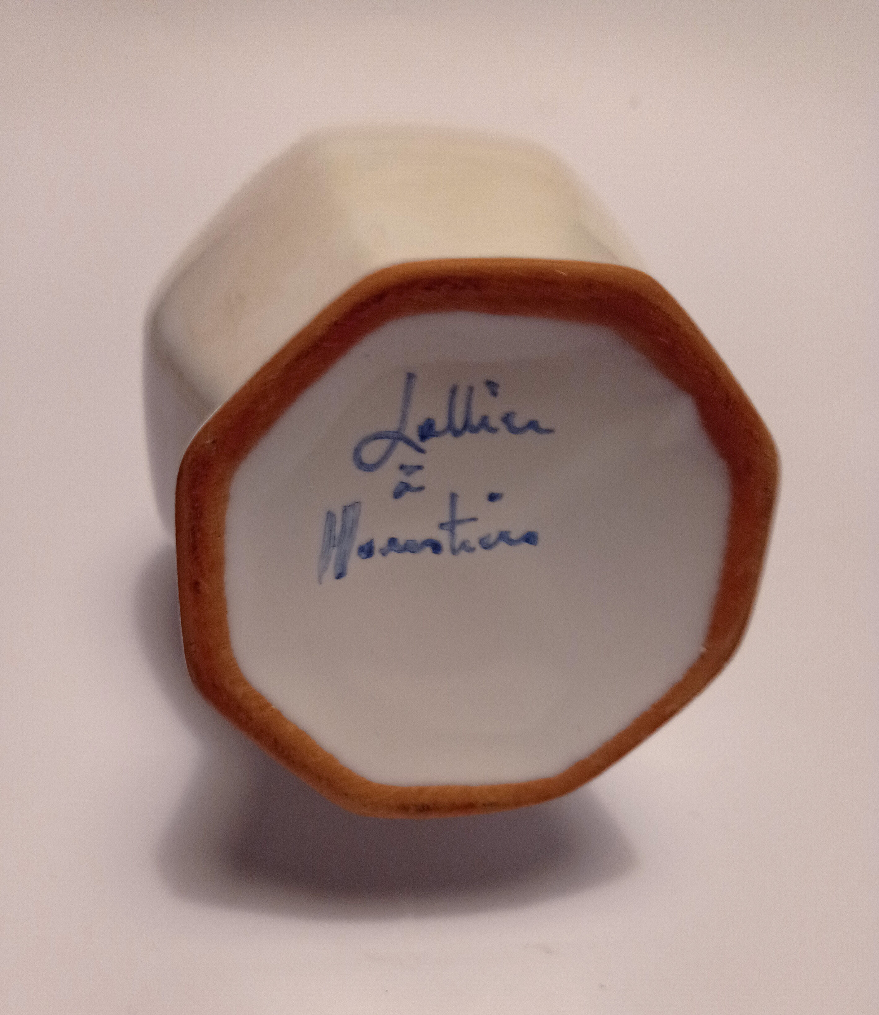 Signed ceramic lamp foot