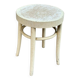 Tabouret rond vintage en bois courbe style bistro