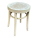 Tabouret rond vintage en bois courbe style bistro