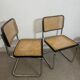 Pair of Cesca chairs B32 Marcel Breuer made in Italy
