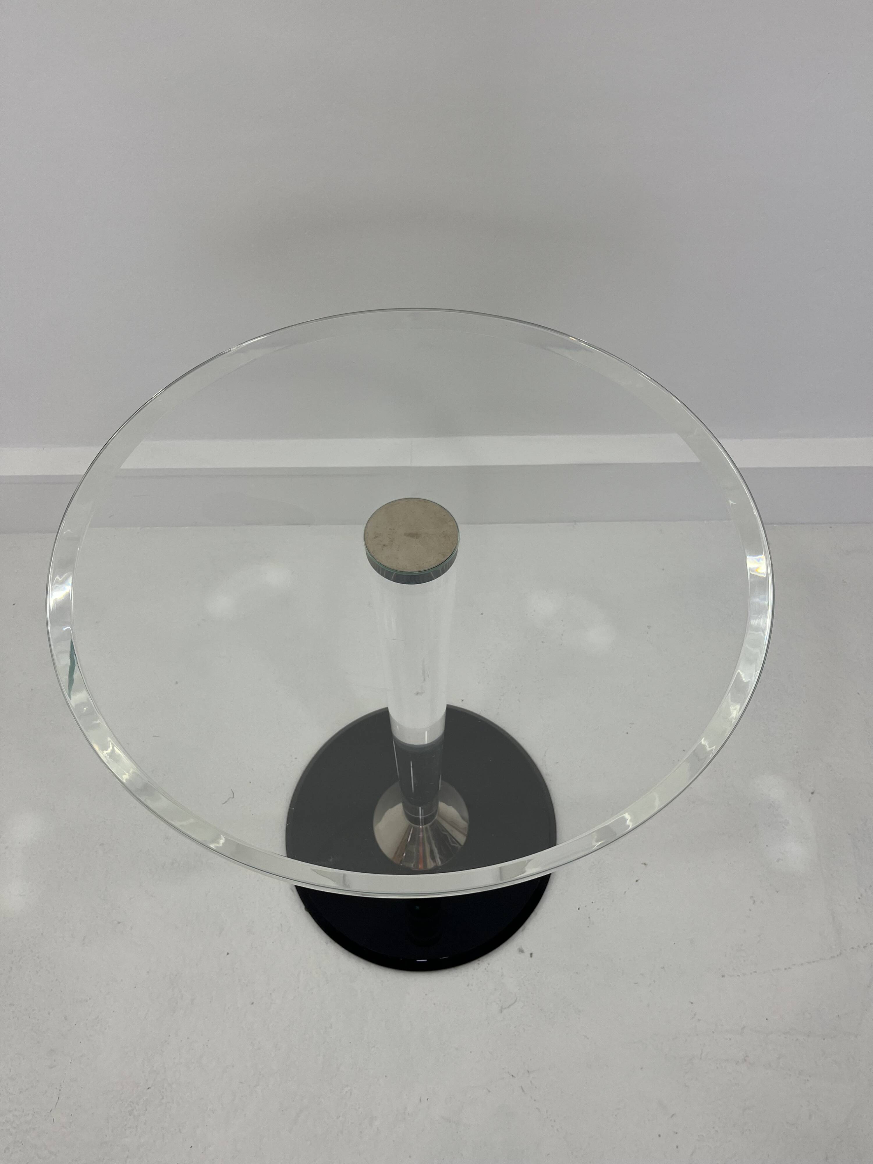 Table basse en acrylique moderne du milieu du siècle, années 1970