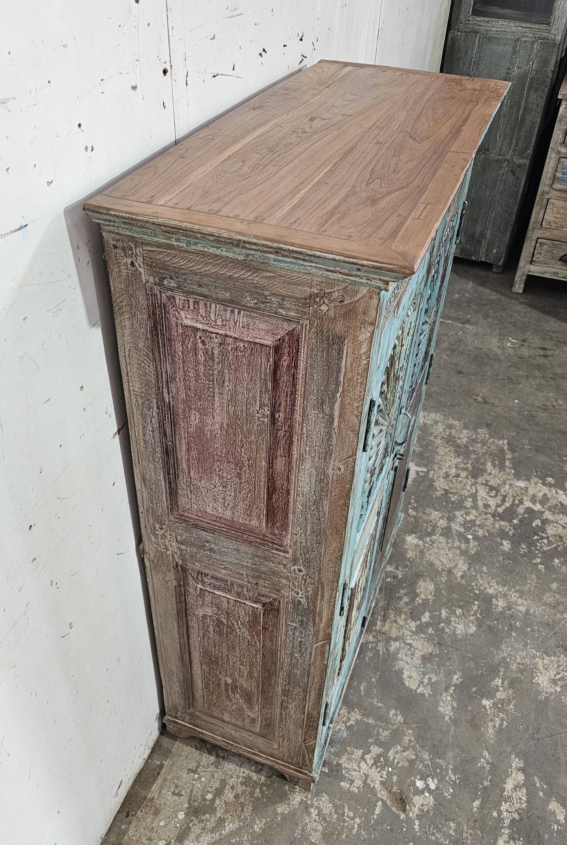 Antique Shekhawati cabinet in Burmese teak
