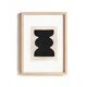 Collection de 4 peintures abstraites noires sur papier signées Eawy