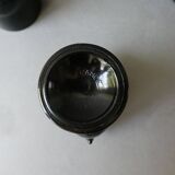 Set of 6 black opaline glass coquetiers, France, 70s