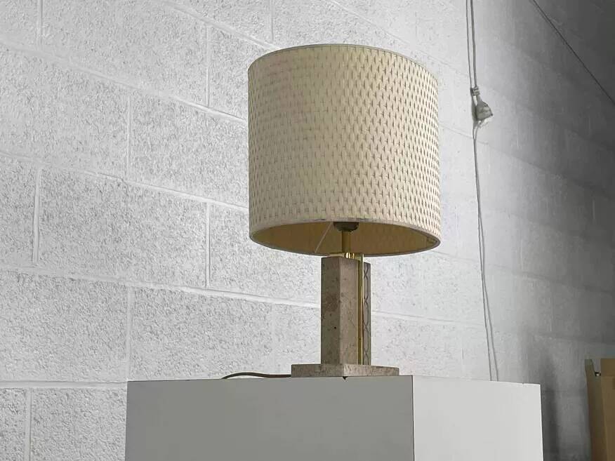 Vintage marble and brass lamp