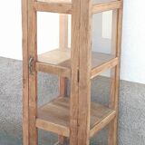 Tall display case in old wood