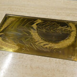 georges Mathias' large travertine coffee table, Belgium, 1970