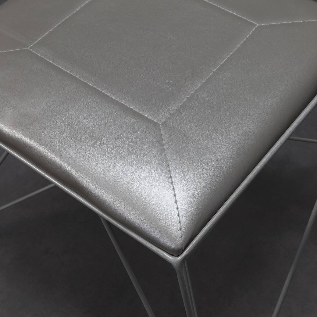 6x Geometric Wire Frame Dining Chairs, rare