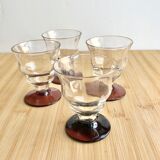 6 glasses aperitif 1930 Art Deco