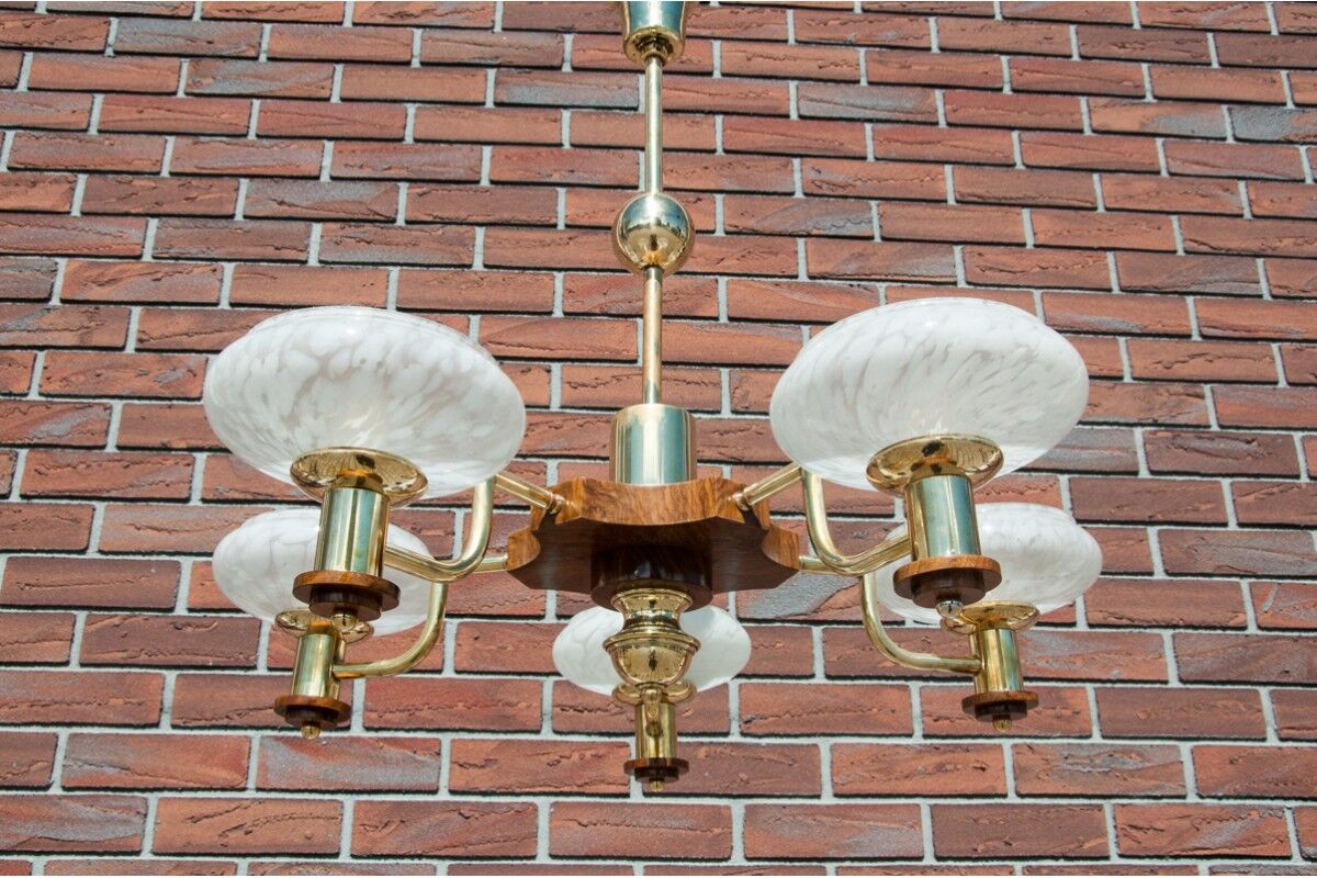 Lustre art déco Pologne années 1950