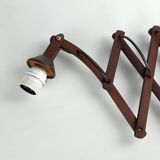 Scandinavian teak accordion lamp from the 1960s.