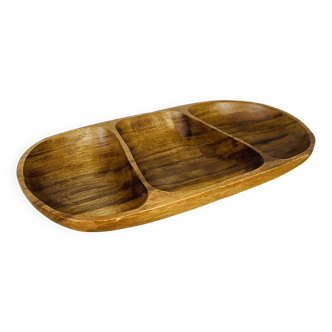 Teak pocket tray, aperitif dish, Scandinavian
