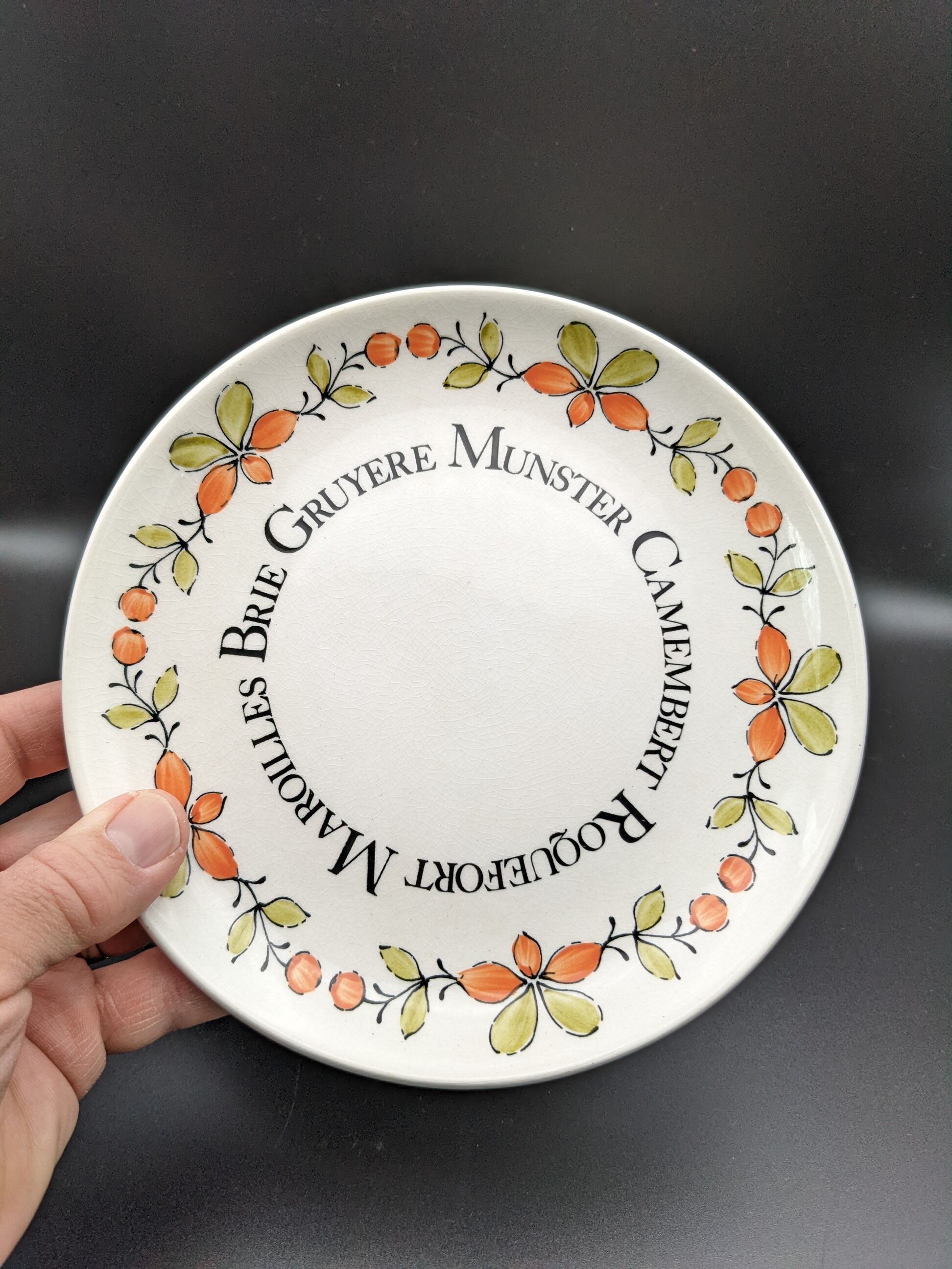 Set of 6 cheese plates Gien vintage ceramic Ma Cuisine