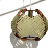 Woven khaki lamp to install