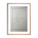 Old drawing - study of geometry - Ecole Royale Polytechnique 1824