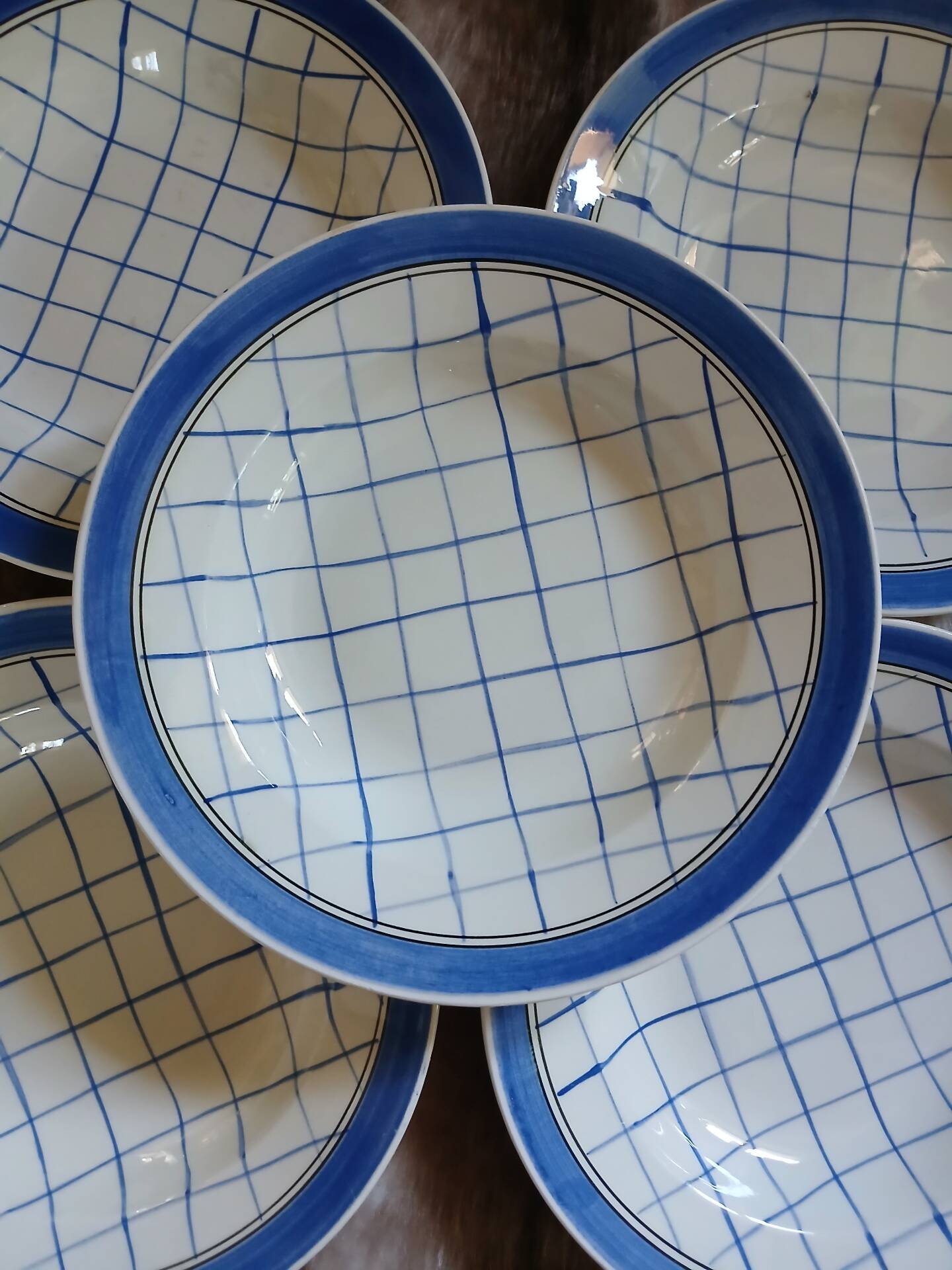 7 assiettes creuses anciennes "Michel " de Gien