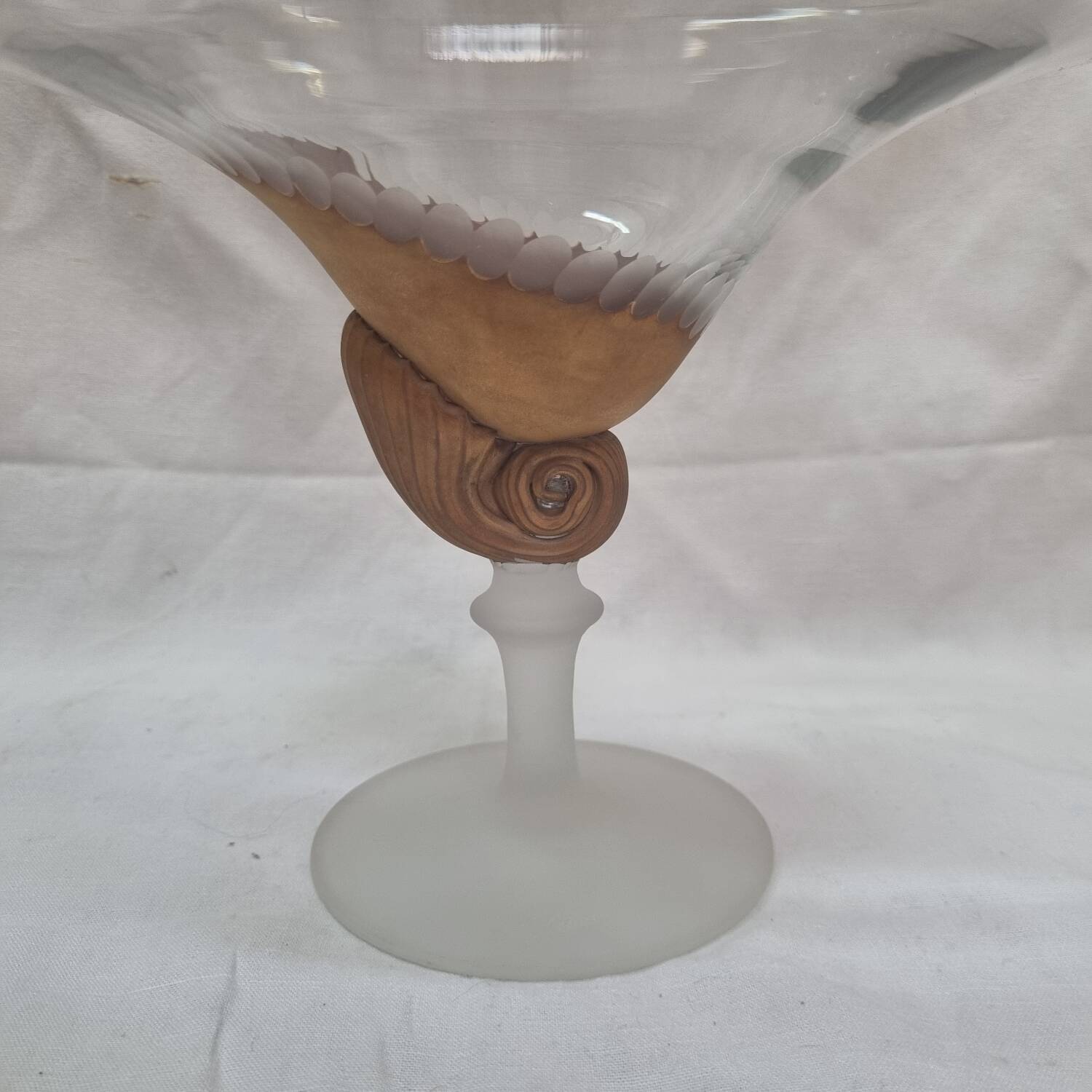 Crystal compote bowl, Italy Circa 1950