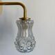 Vintage tulip wall lamp in molded glass
