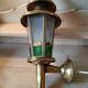 Moroccan lantern wall lamp in brass, glass and colored stained glass windows