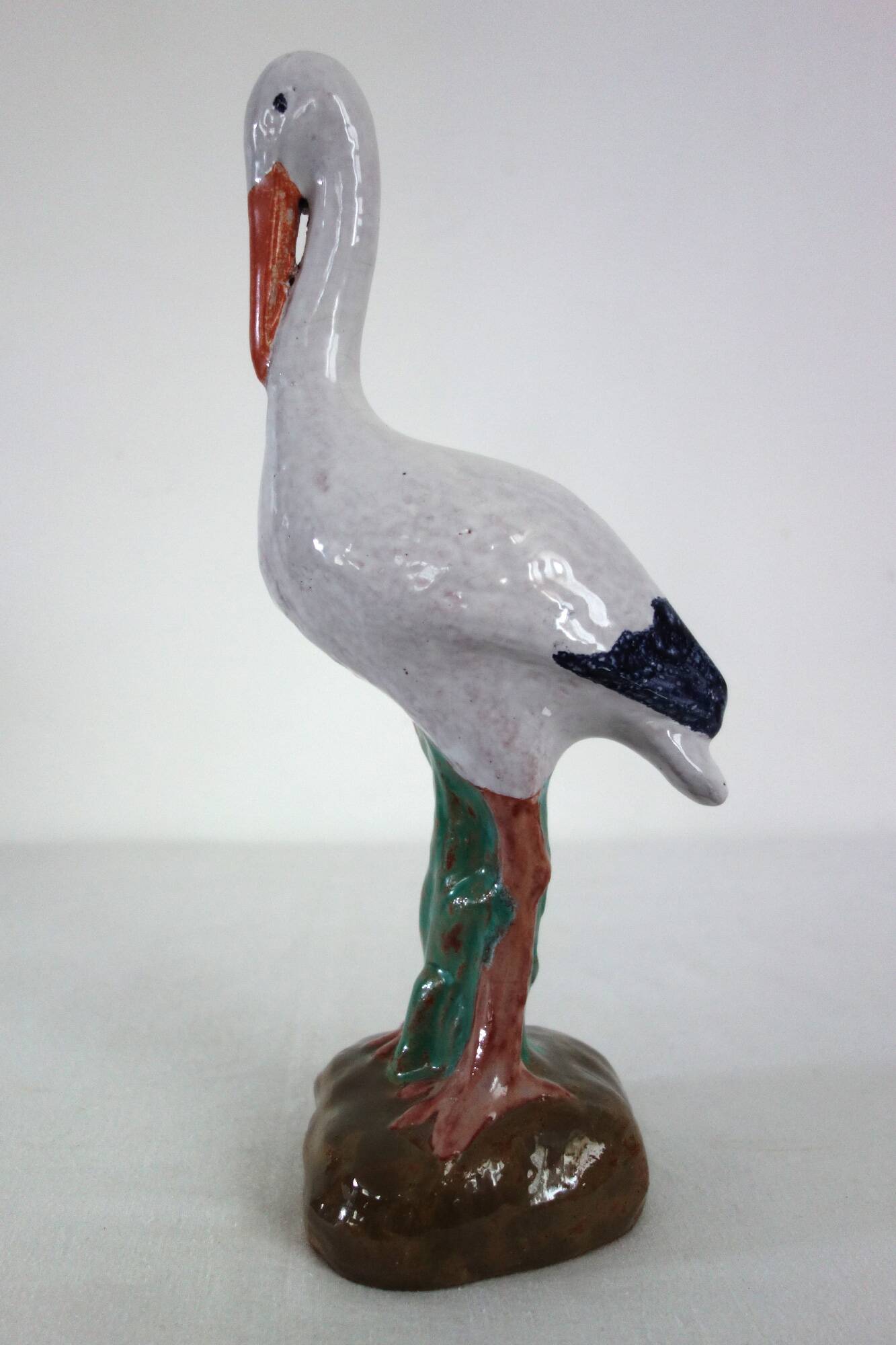 Vintage ceramic stork from the 50s/60s.
