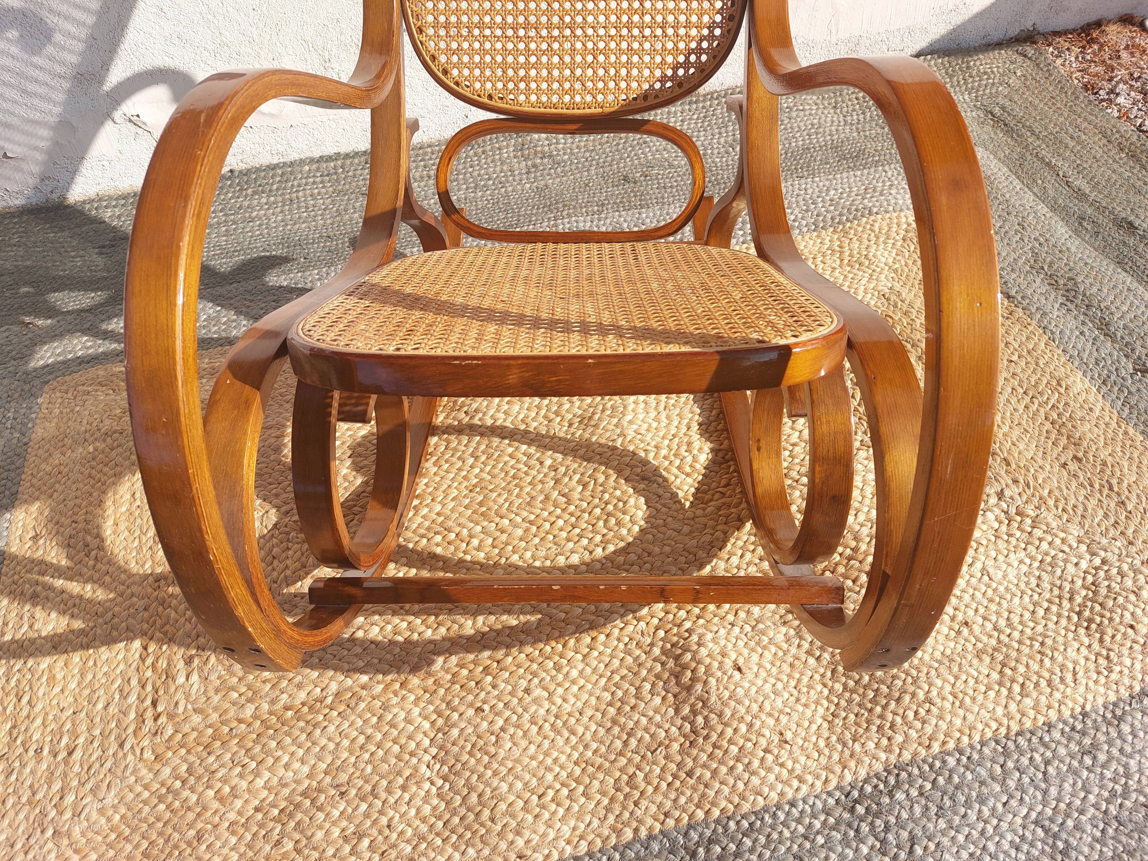Rocking chair, rocking chair, cane