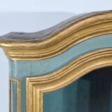Small Showcase in Painted and Gilded Wood, Louis XV Style – Early 19th Century
