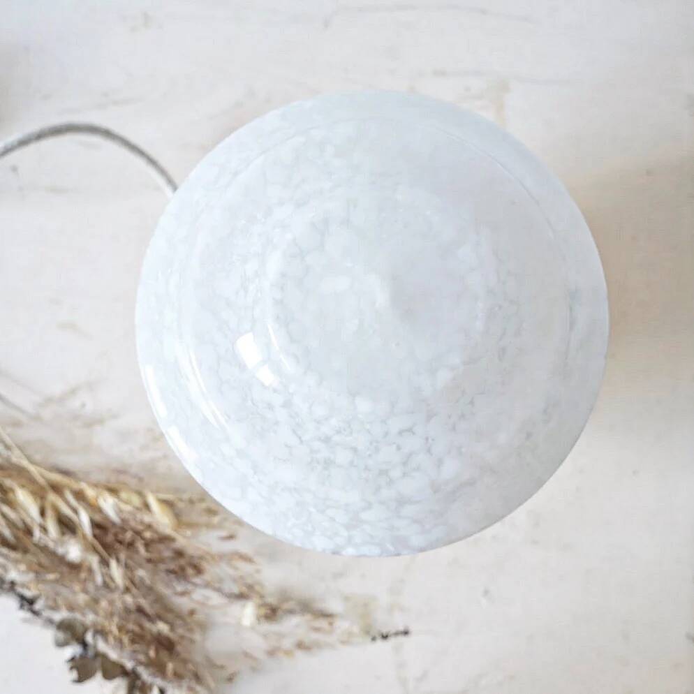 White Clichy glass table lamp