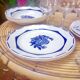 Vintage plates 50's blue