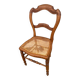 Chaise ancienne Louis Philippe bois + assise cannée vintage