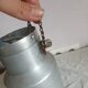 Milk jug whole milk can in vintage aluminum