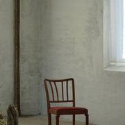 Set of 6 modern classic Danish dining chairs, oak with upholstered seats, 1950s.